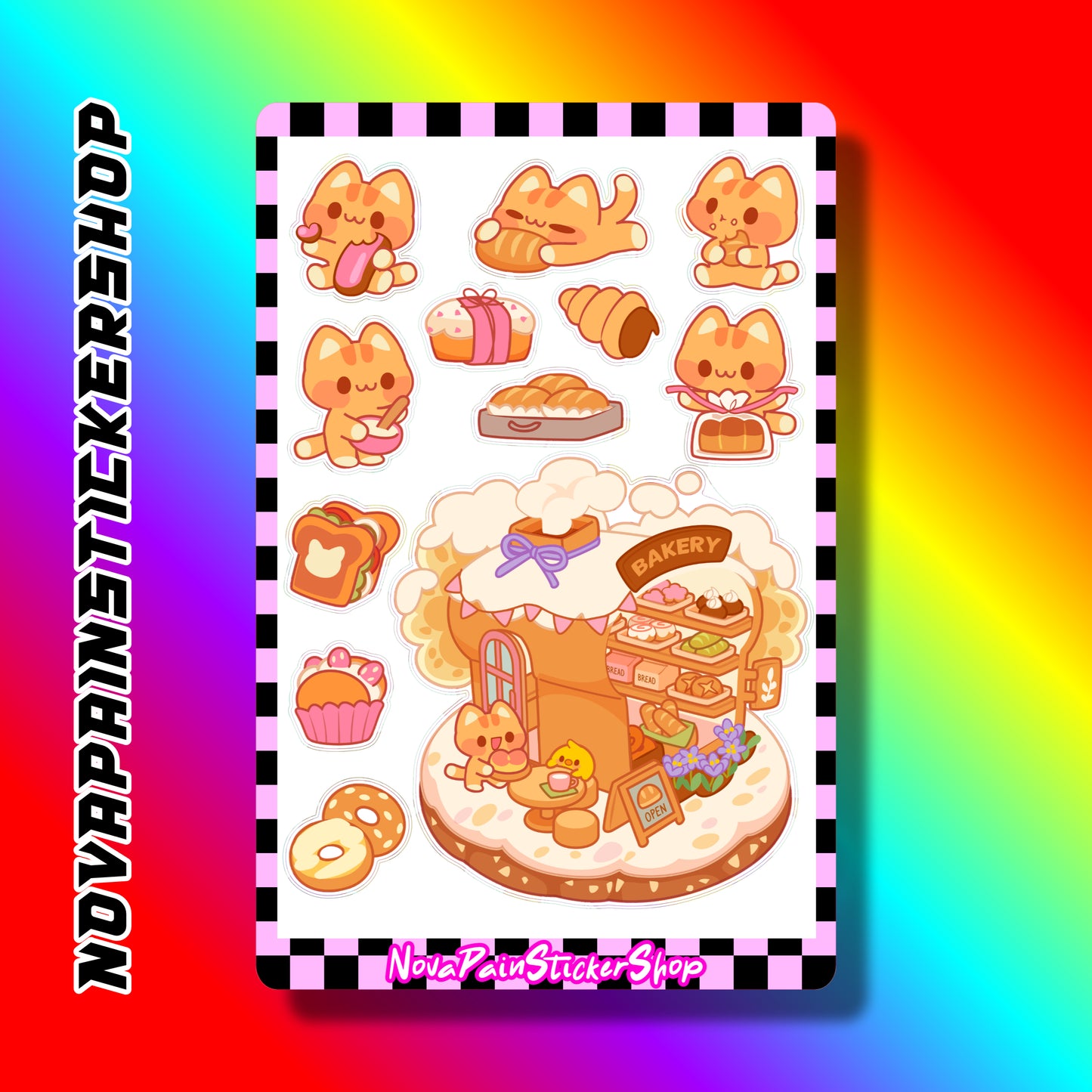 Kitty Bakery Sticker Sheet
