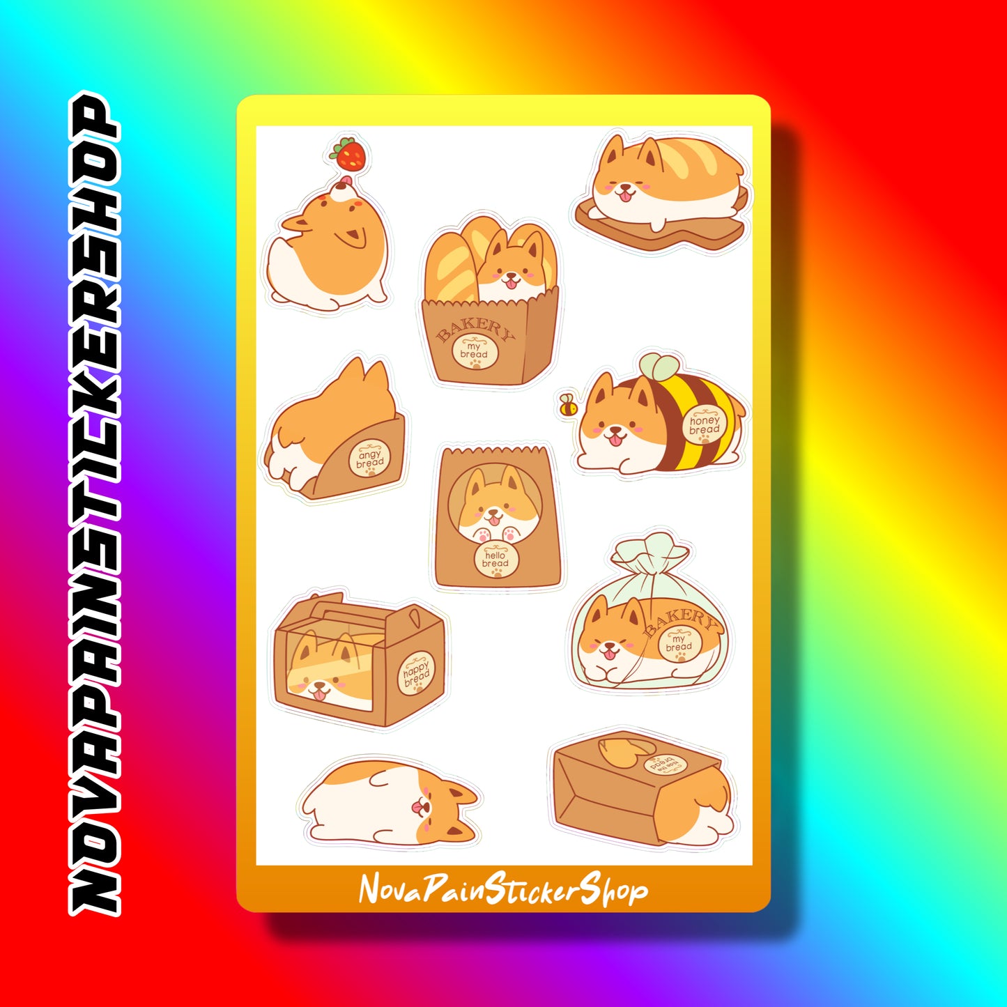 Little Loaf Corgi Sticker Sheet