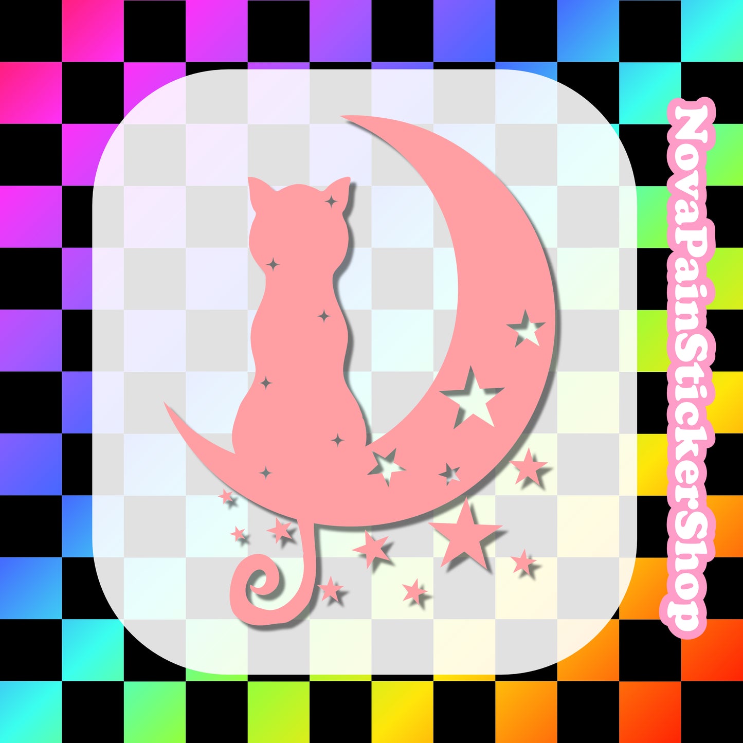 Lunar Cat - Vinyl Decal