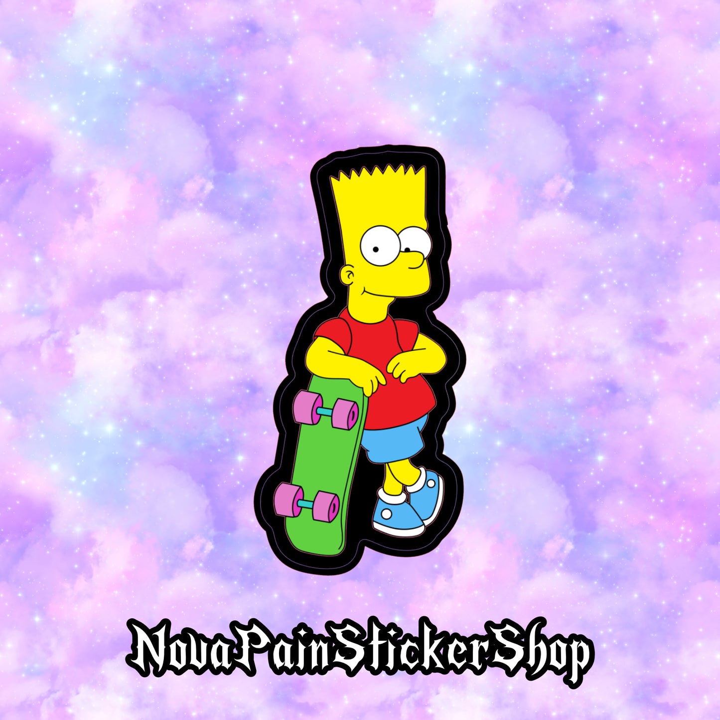 Skating Bart Sticker