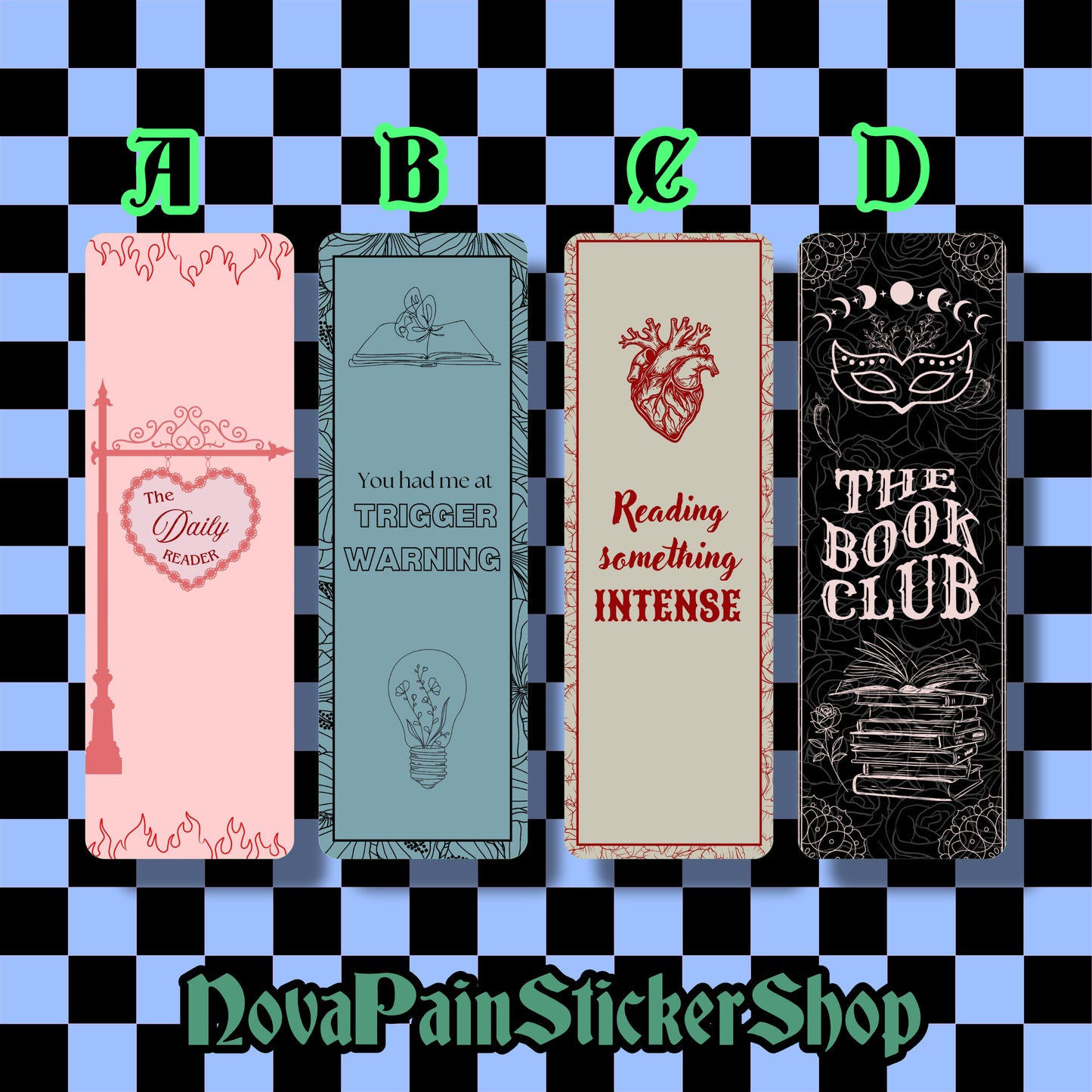 Waterproof Bookmarks Set 4