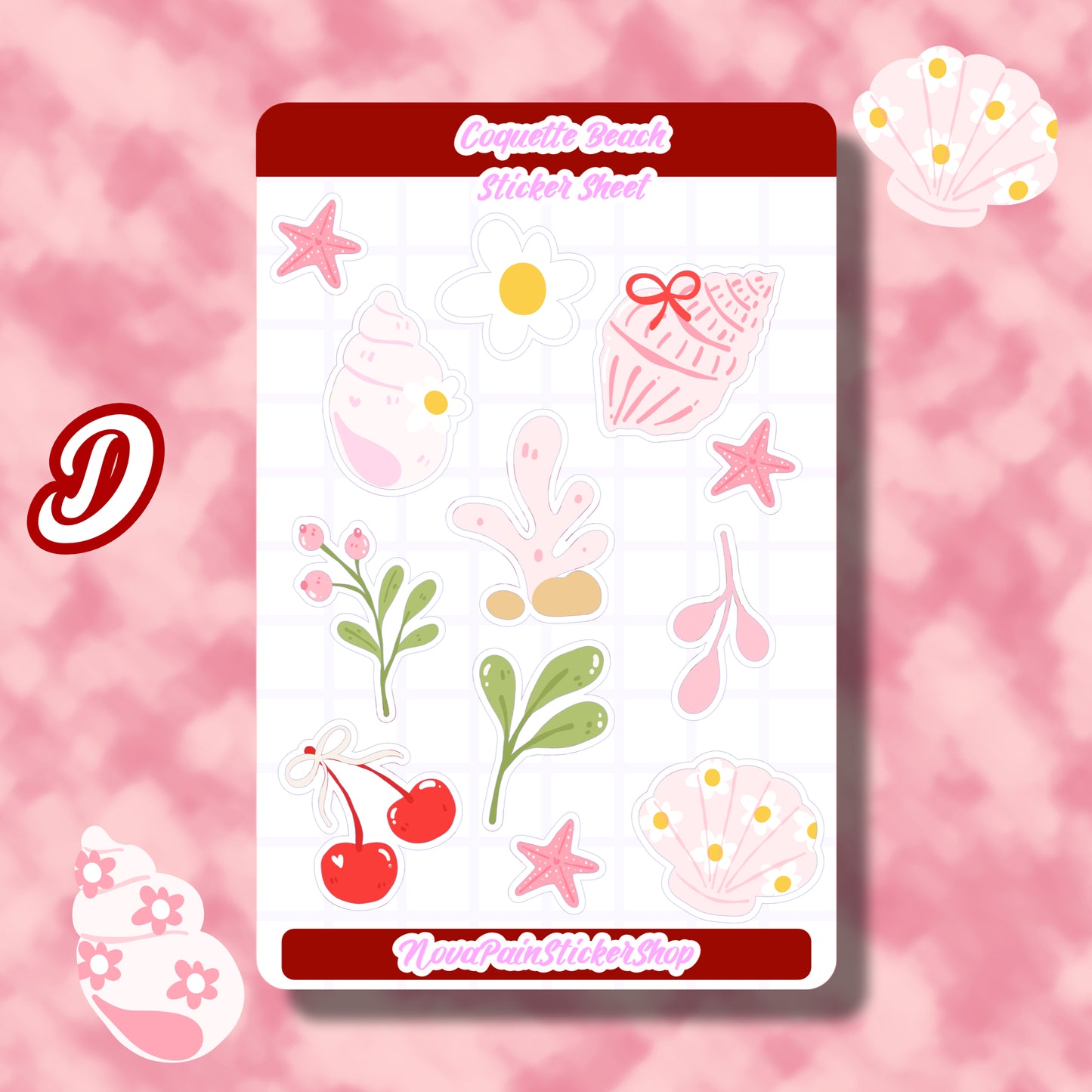Coquette Beach Sticker Sheets