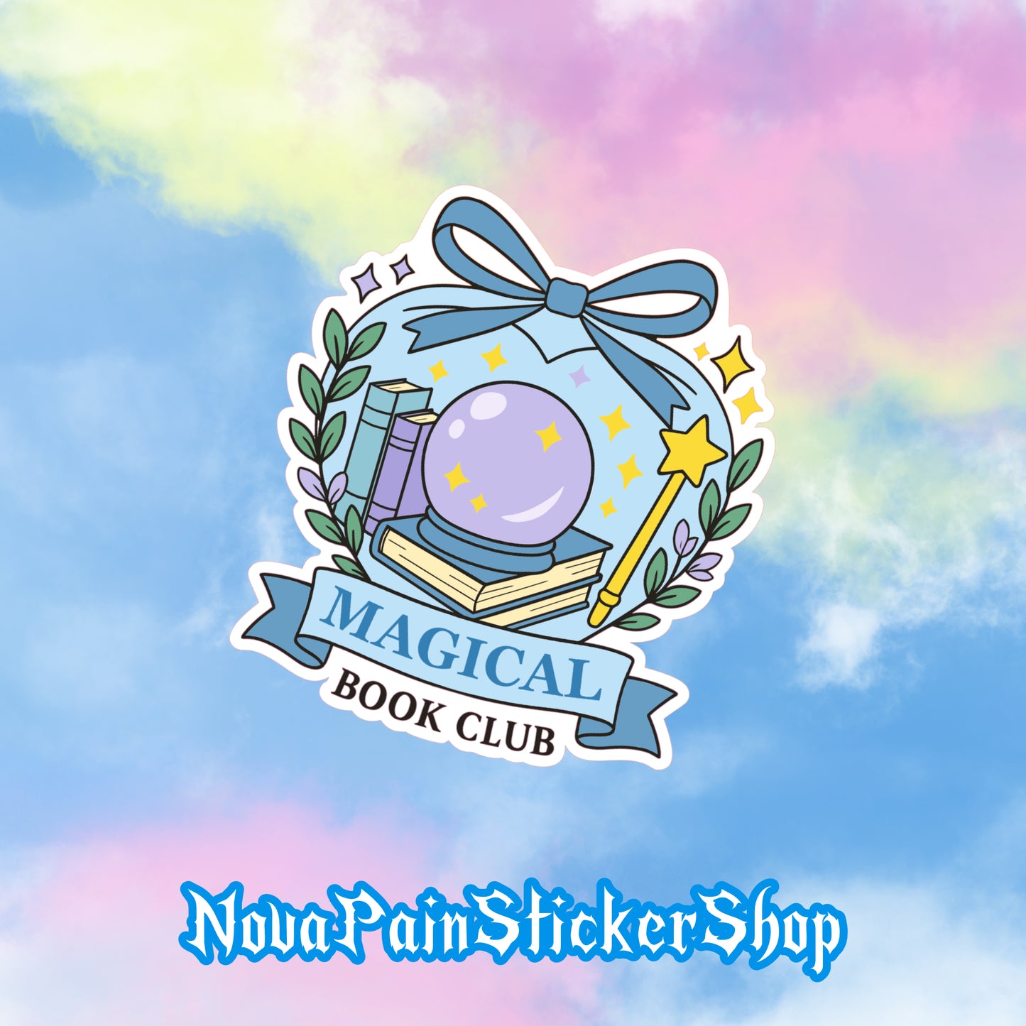 Magical Book Club Heart Sticker