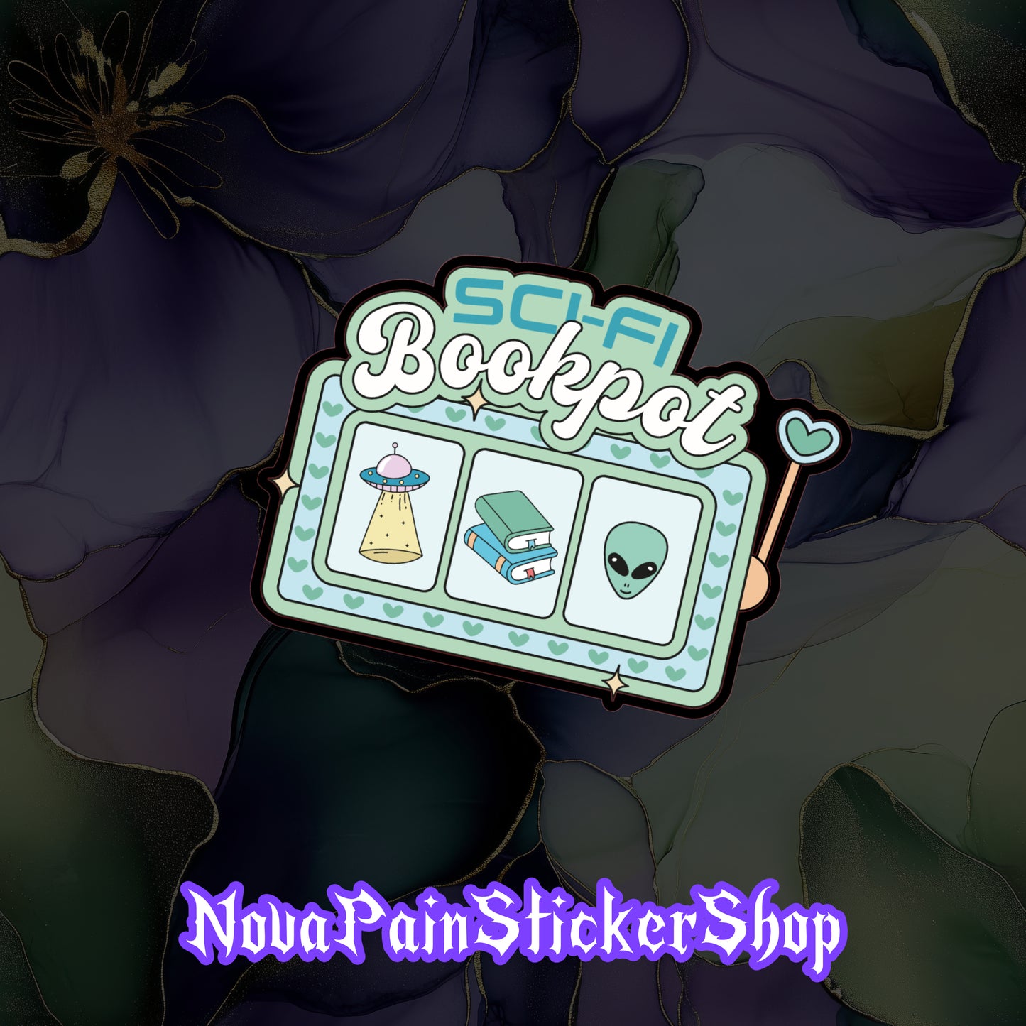Sci-Fi Bookpot Sticker
