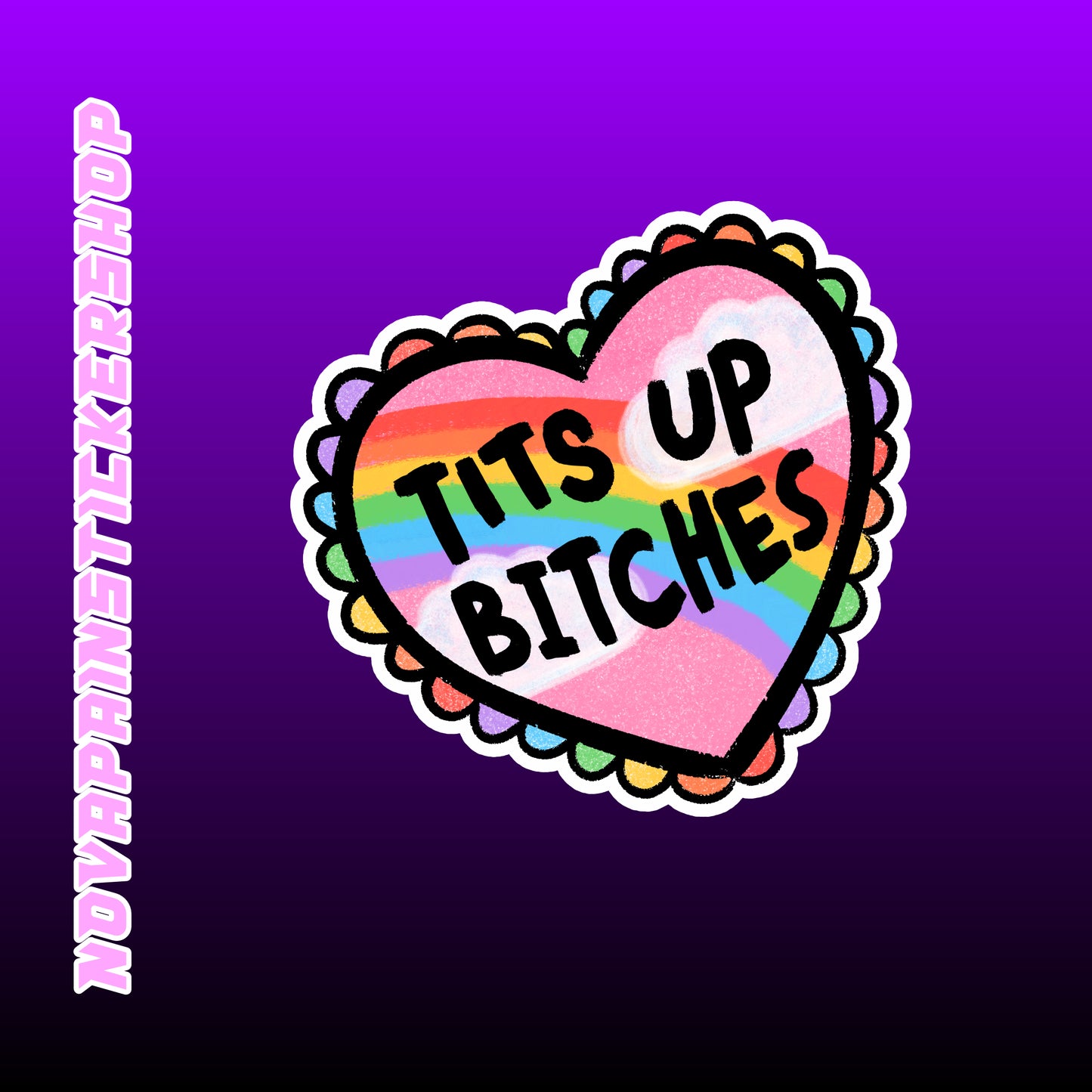 T*ts Up B*tches Sticker