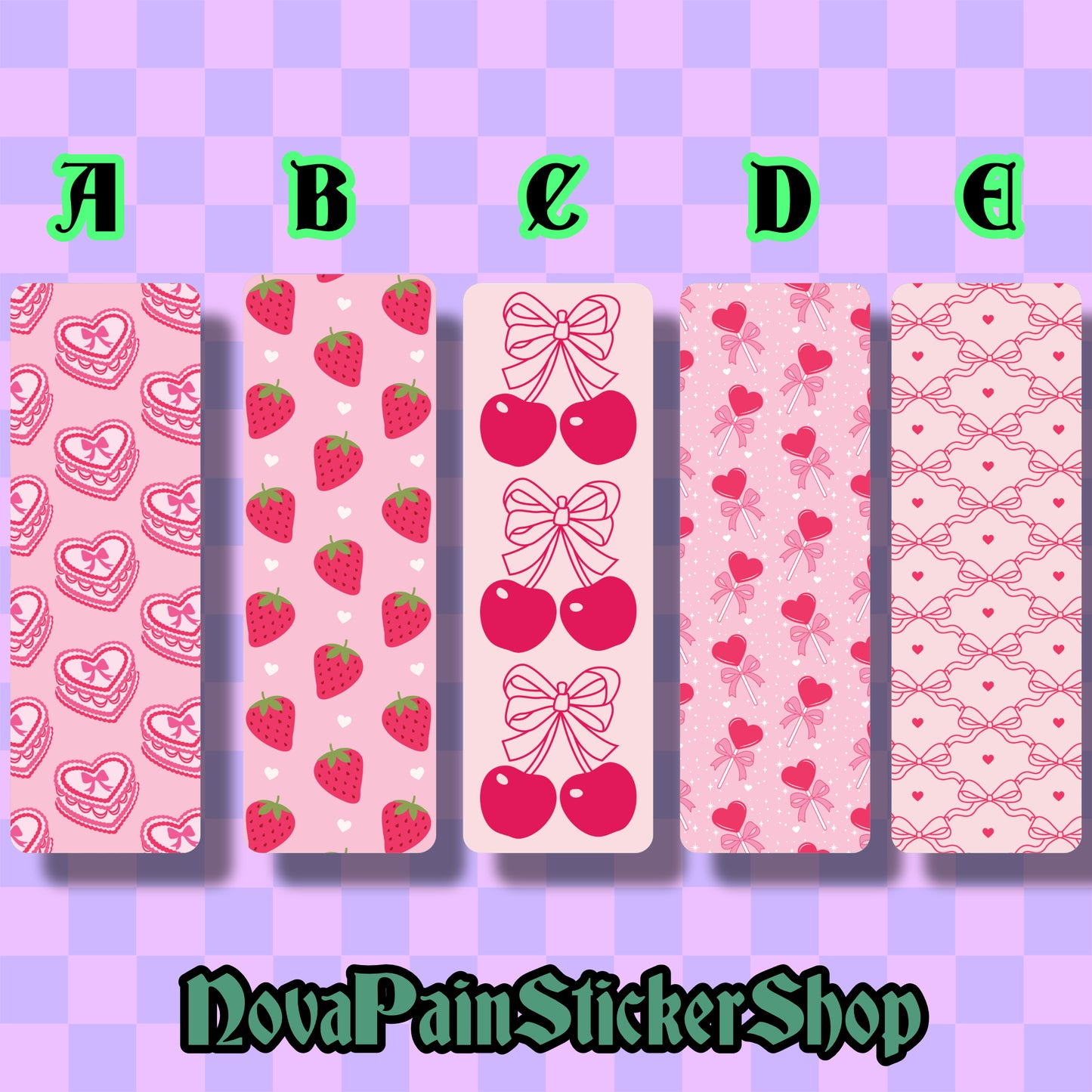 Waterproof Bookmarks Set 1 (Valentines)