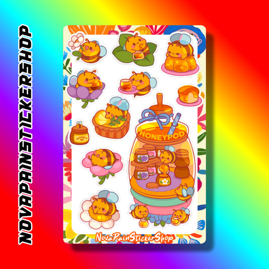 Honey Bee Pod Sticker Sheet