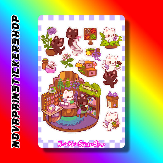Kitten Apothecary Sticker Sheet