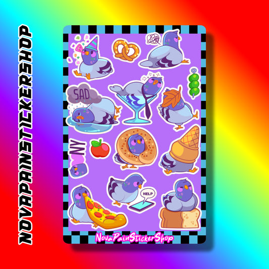 City Pidgeon Sticker Sheet