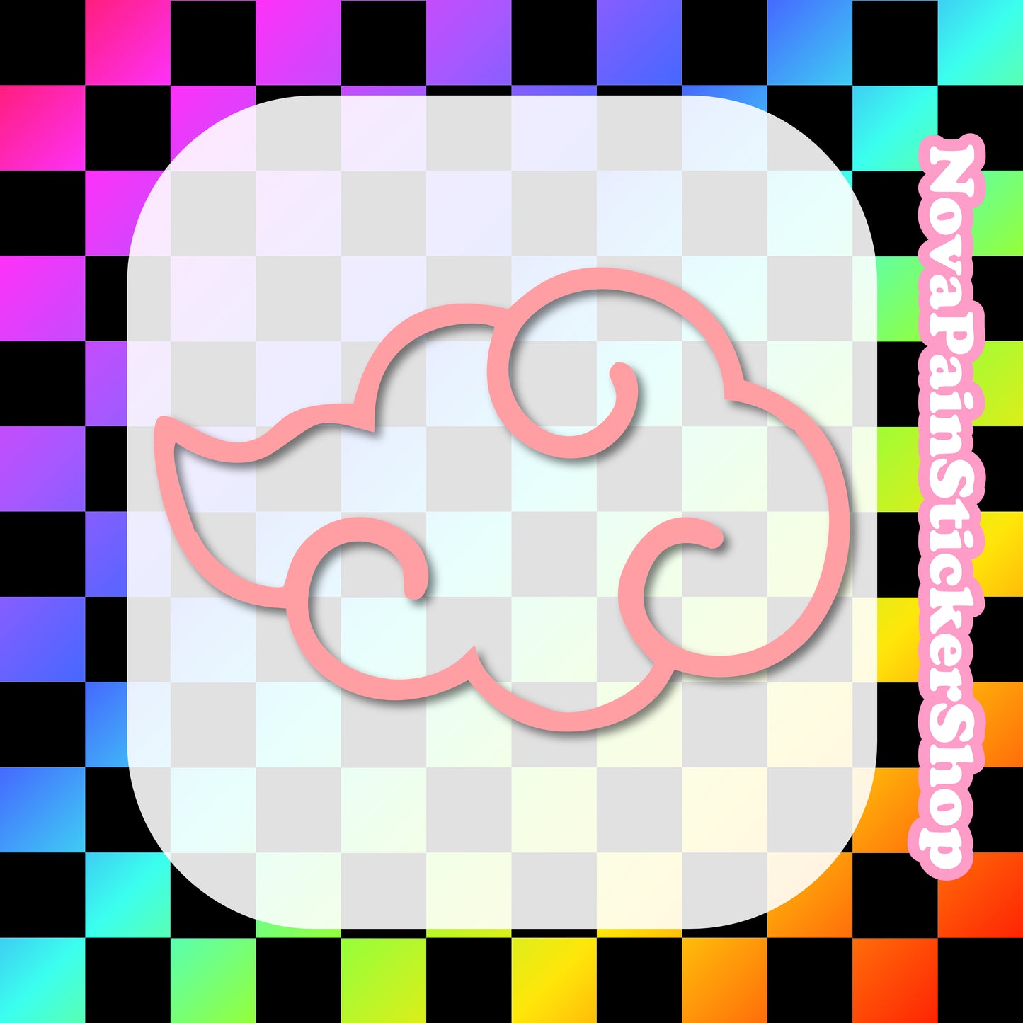 Ninja Cloud (Outline) - Vinyl Decal