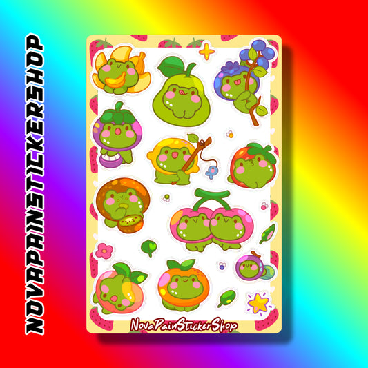 Fruit Frog Sticker Sheet