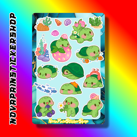 Sea Turtle Fun Sticker Sheet
