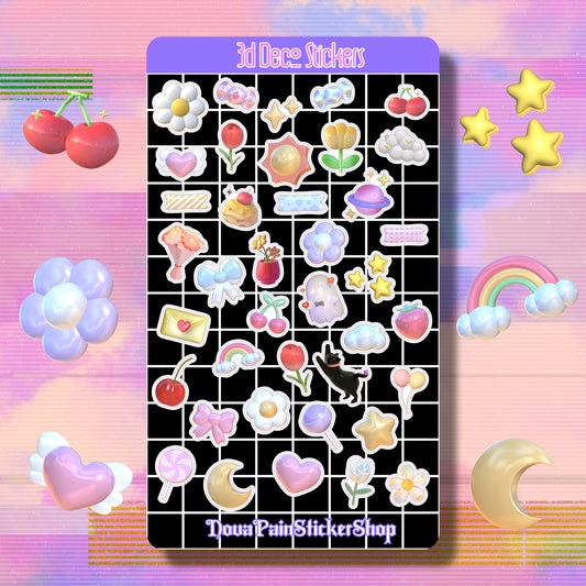 3D Deco Sticker Sheet