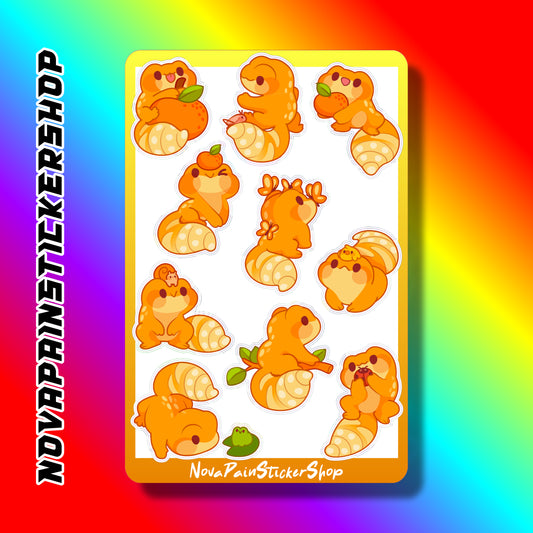 Cute Gecko Sticker Sheet