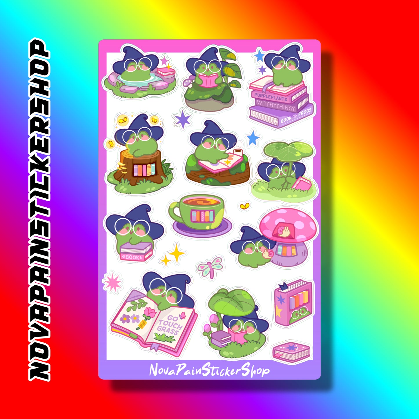 Witch Teacher - Frog Sticker Sheet