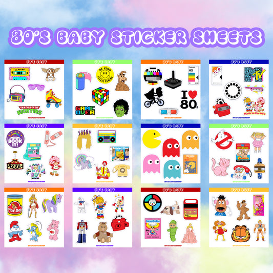 80's Baby Mini Sticker Sheets