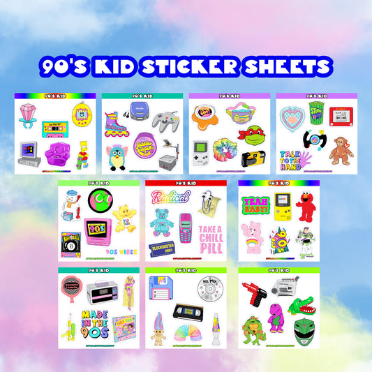 90's Kid Mini Sticker Sheets