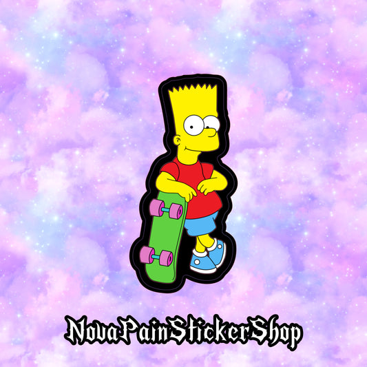 Skating Bart Sticker