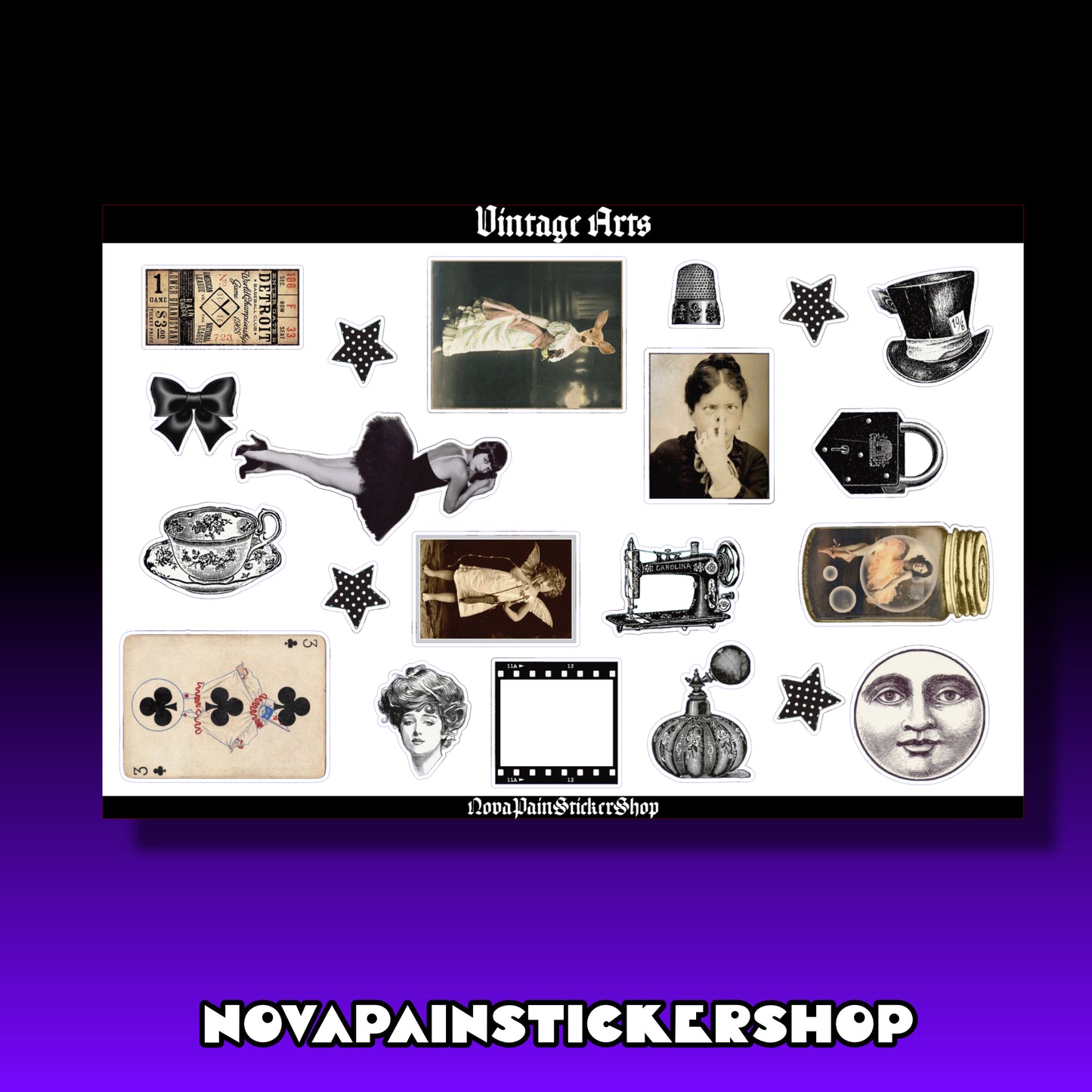 Vintage Arts Sticker Sheets