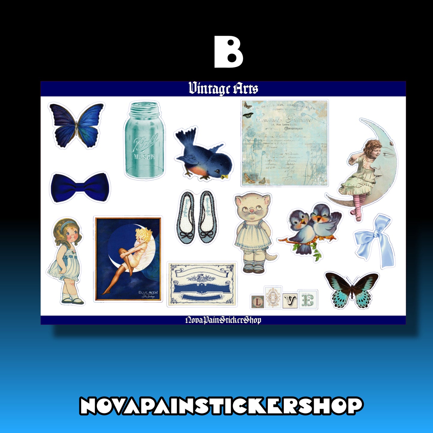 Vintage Arts Sticker Sheets