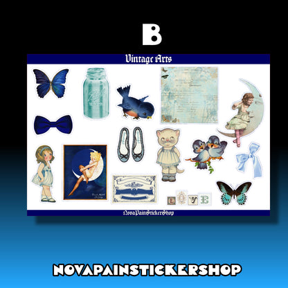 Vintage Arts Sticker Sheets