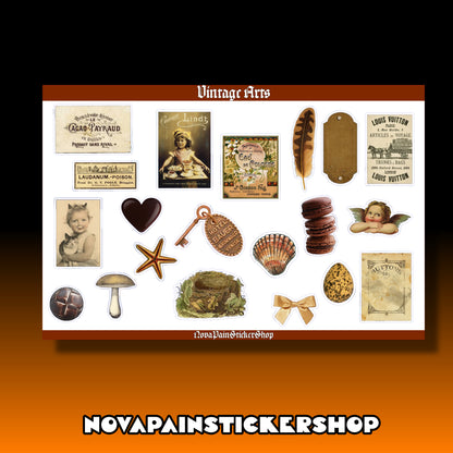 Vintage Arts Sticker Sheets