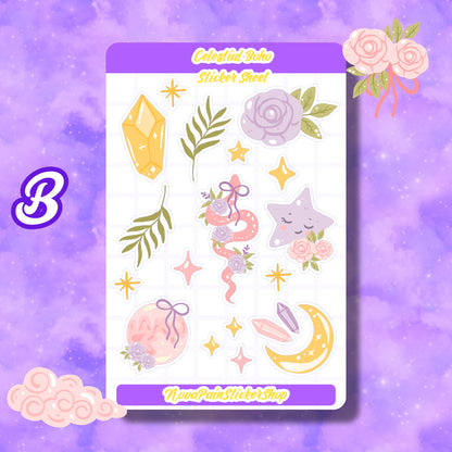 Celestial Bohemian Sticker Sheets