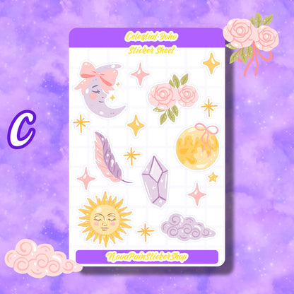 Celestial Bohemian Sticker Sheets