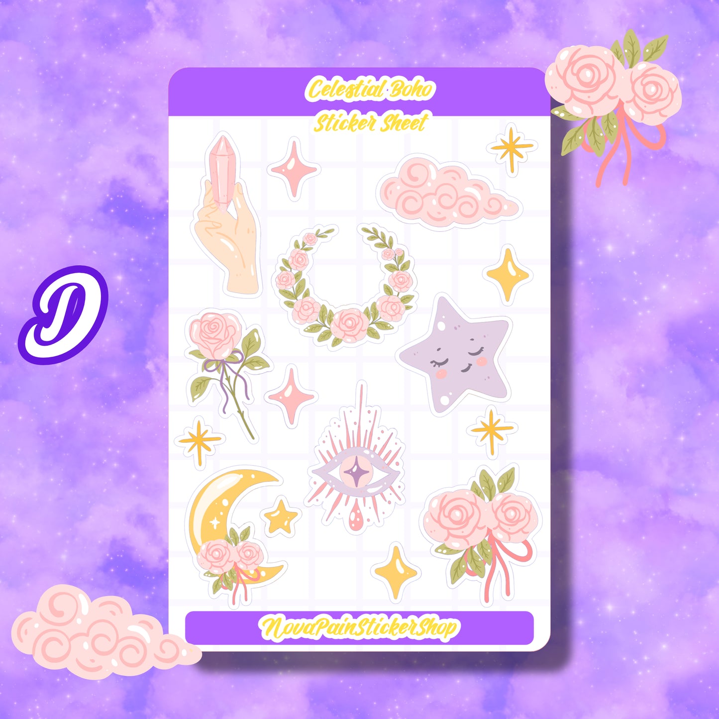 Celestial Bohemian Sticker Sheets