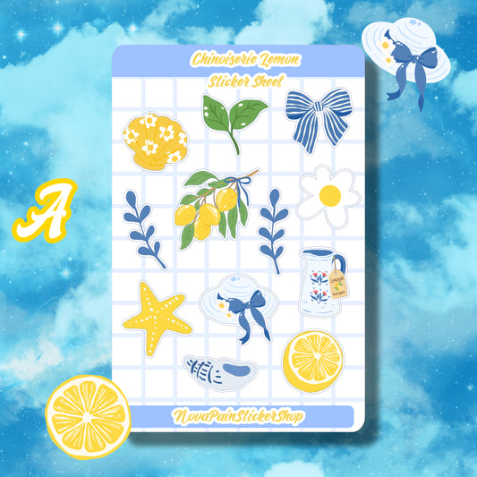 Chinoiserie Lemon Sticker Sheets