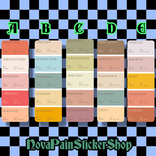 Color Pallete Bookmarks