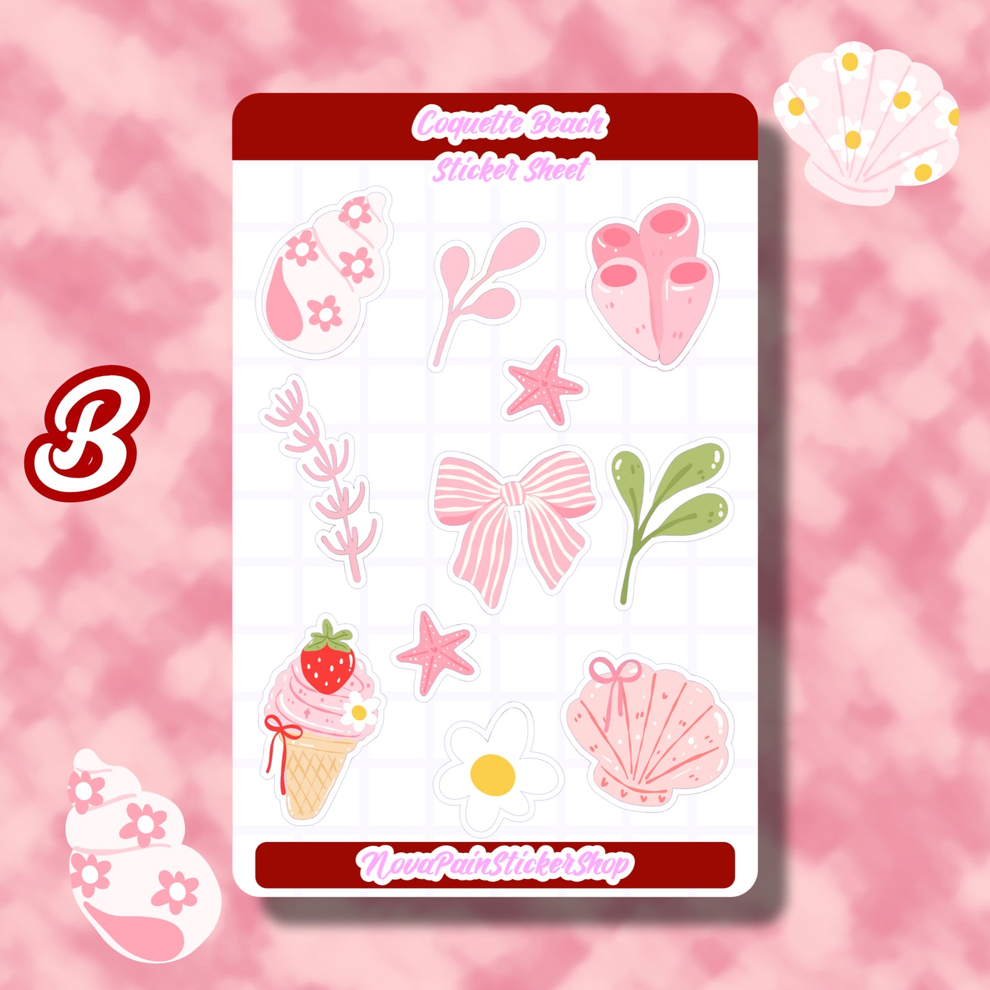Coquette Beach Sticker Sheets
