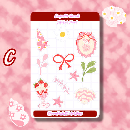 Coquette Beach Sticker Sheets
