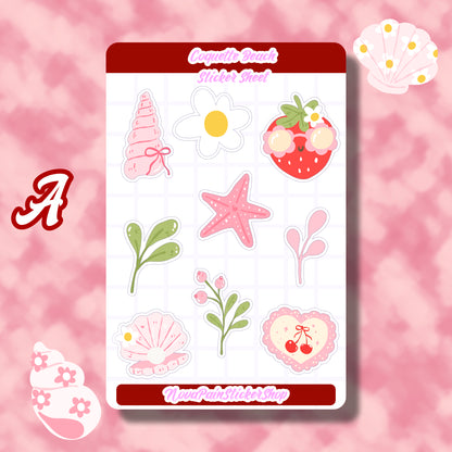 Coquette Beach Sticker Sheets