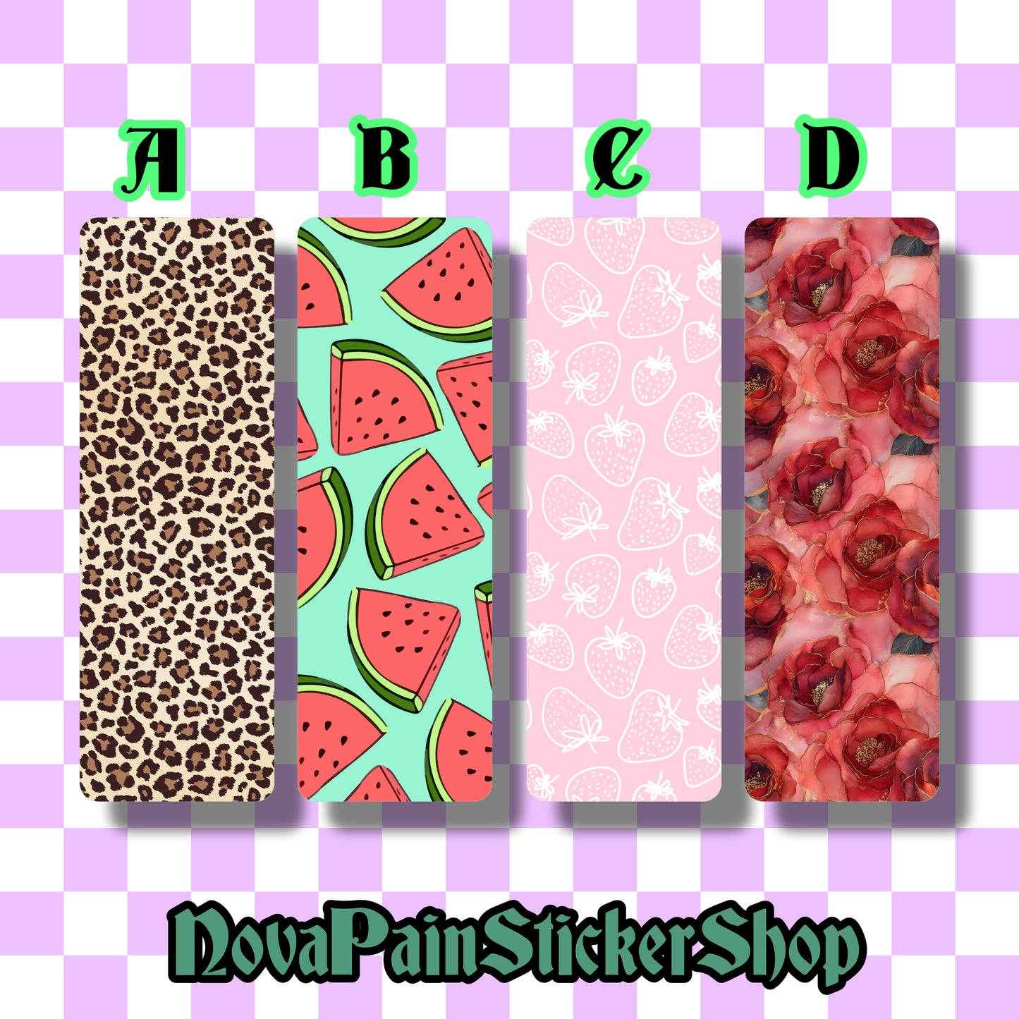 Waterproof Bookmarks Set 8
