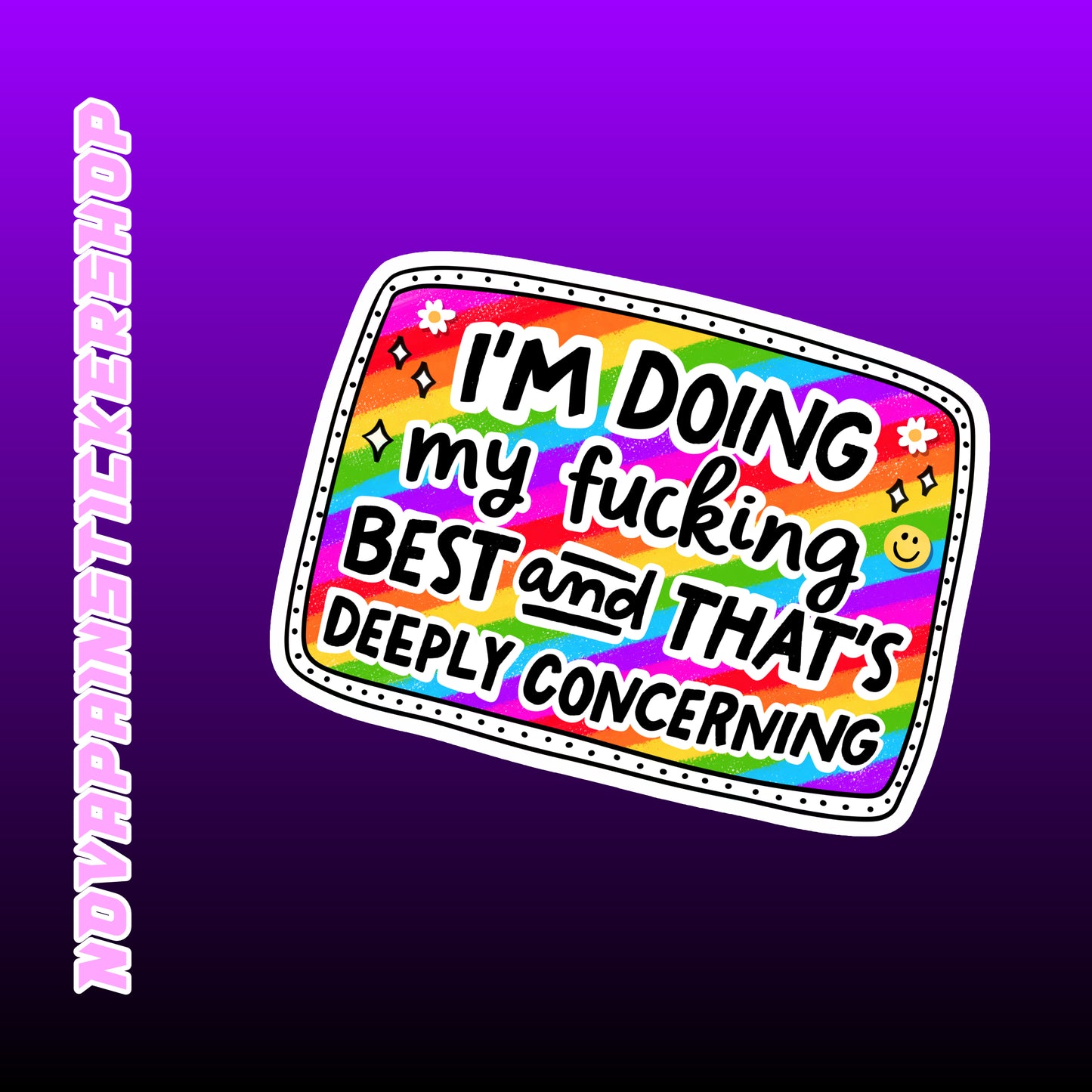 Doing My Best Sticker