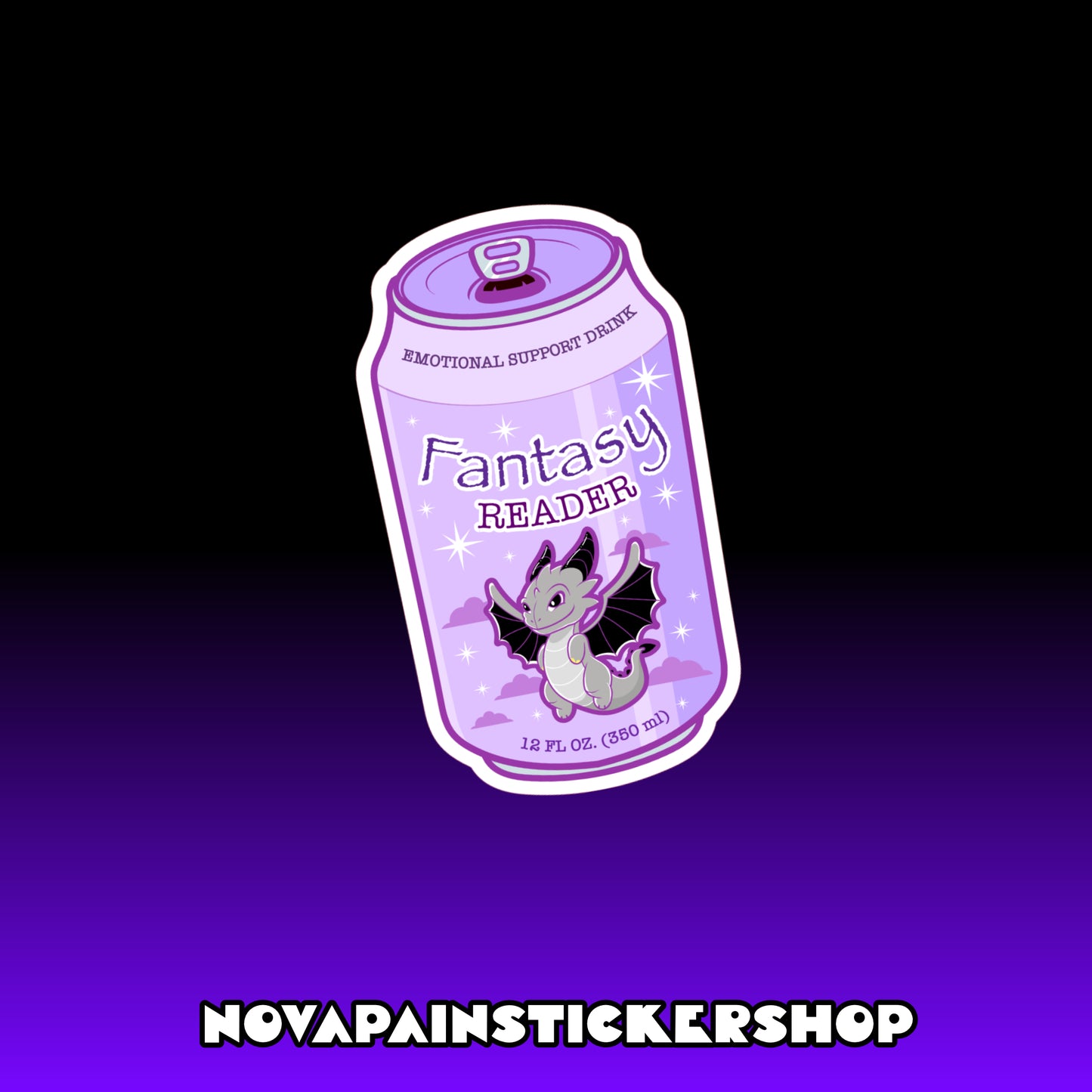 Fantasy Reader Support Drink Sticker