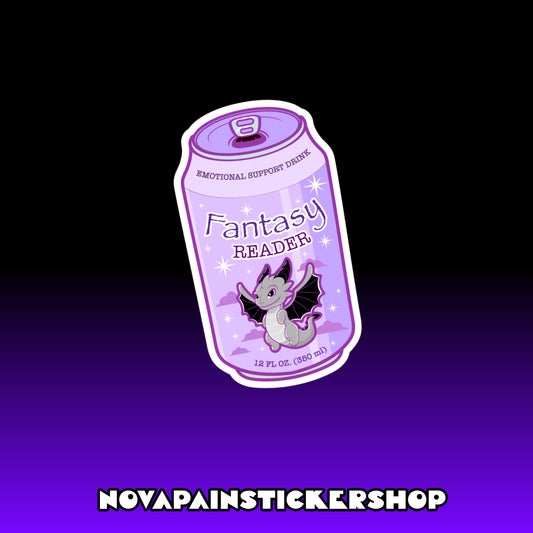 Fantasy Reader Support Drink Sticker