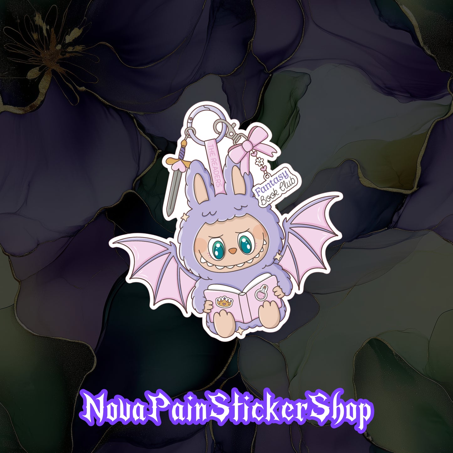 Fantasy Book Club Labubu Sticker