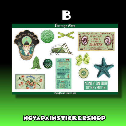 Vintage Arts Sticker Sheets