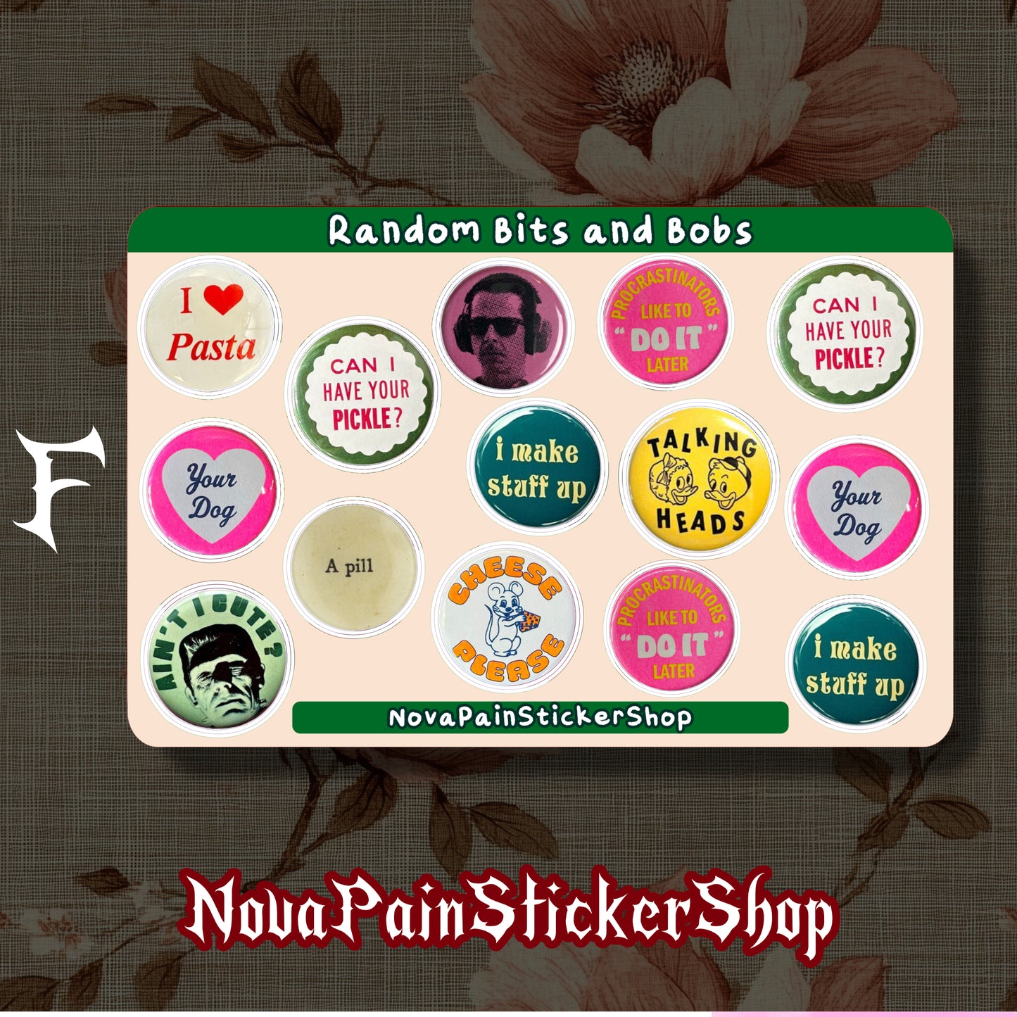Random Bits and Bobs Sticker Sheets (Horizontal)