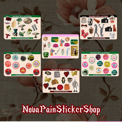Random Bits and Bobs Sticker Sheets (Horizontal)