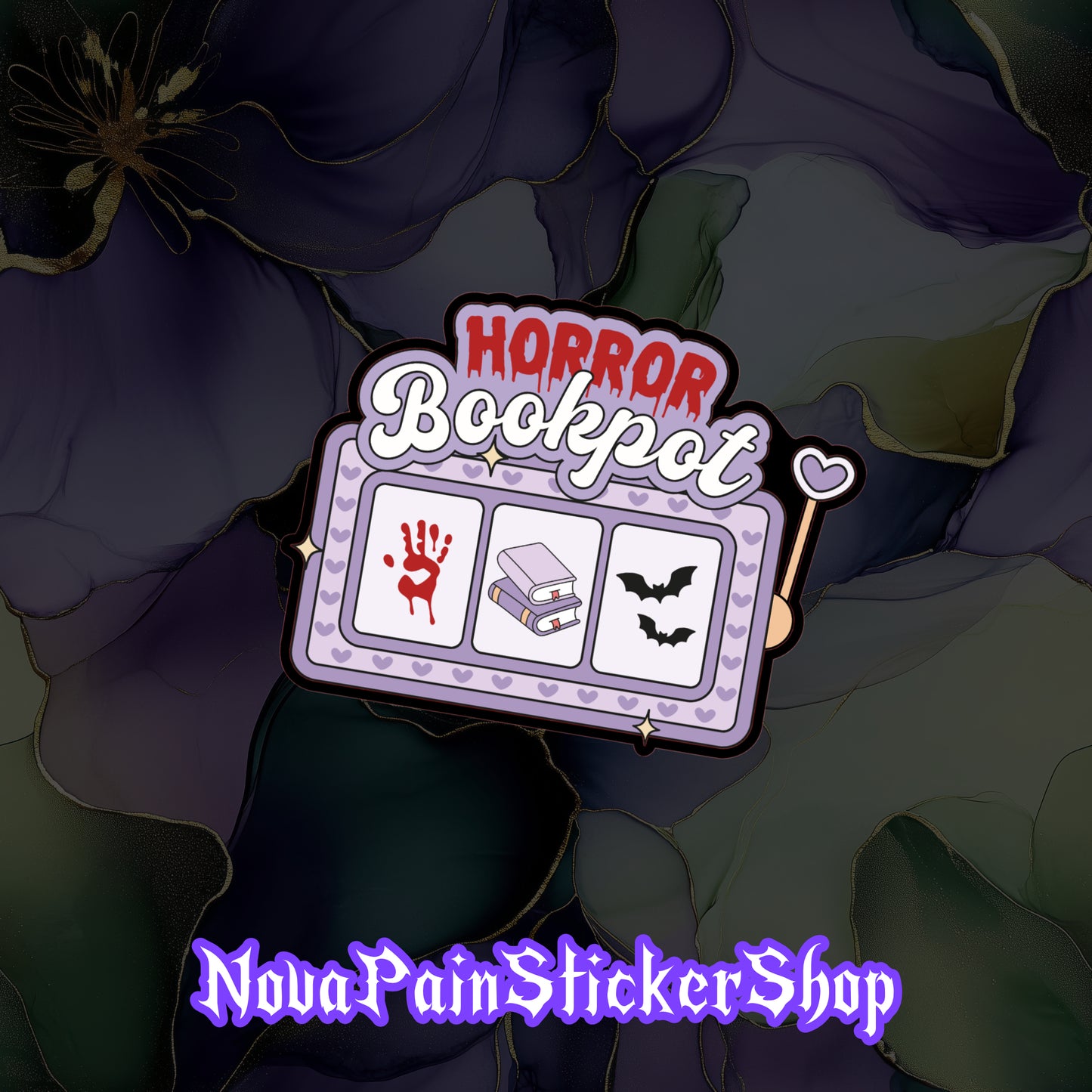 Horror Bookpot Sticker