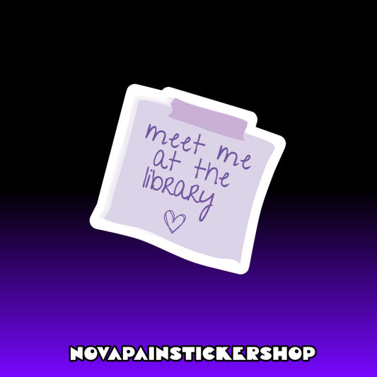 Meet Me at the Library Sticker