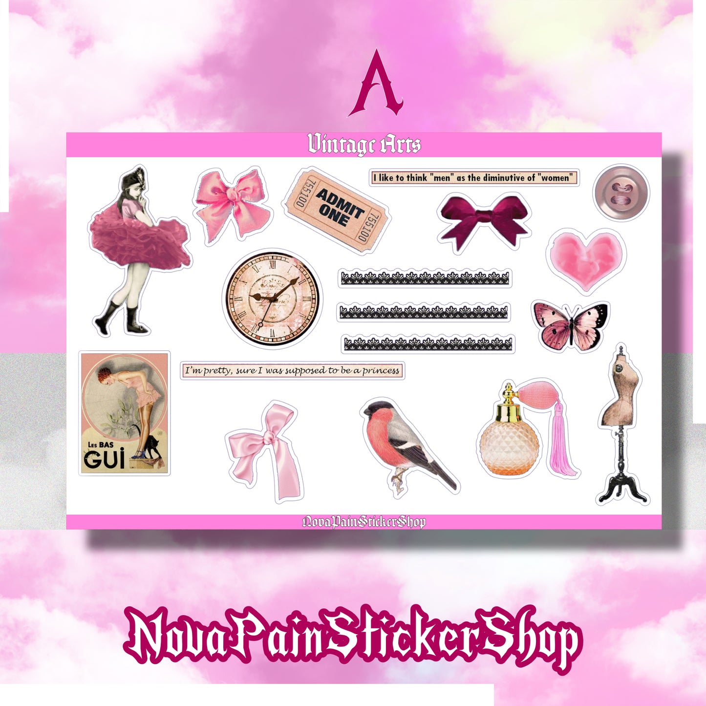 Vintage Arts Sticker Sheets