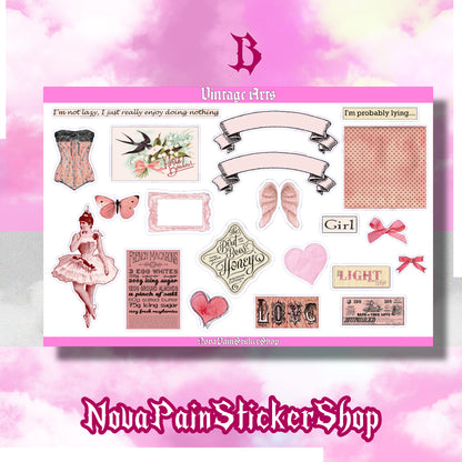 Vintage Arts Sticker Sheets