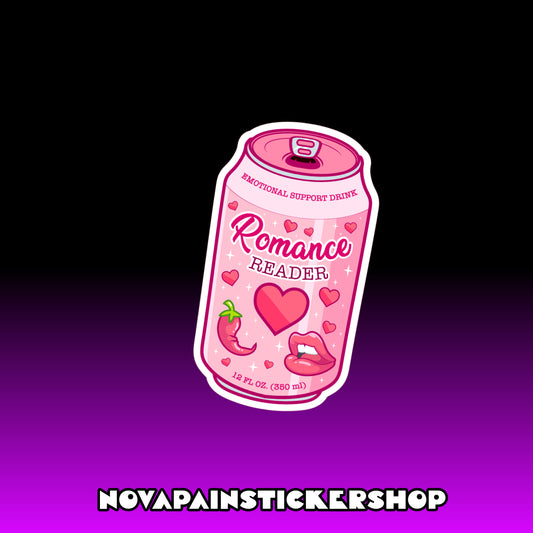 Romance Reader Support Drink Sticker