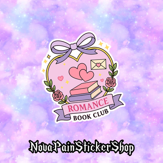 Romance Book Club Heart Sticker