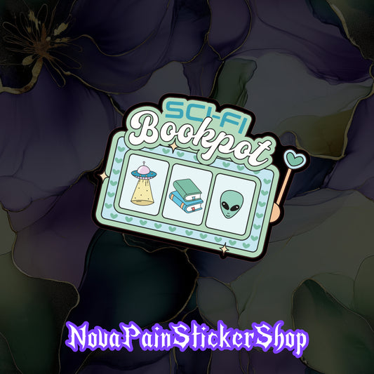 Sci-Fi Bookpot Sticker