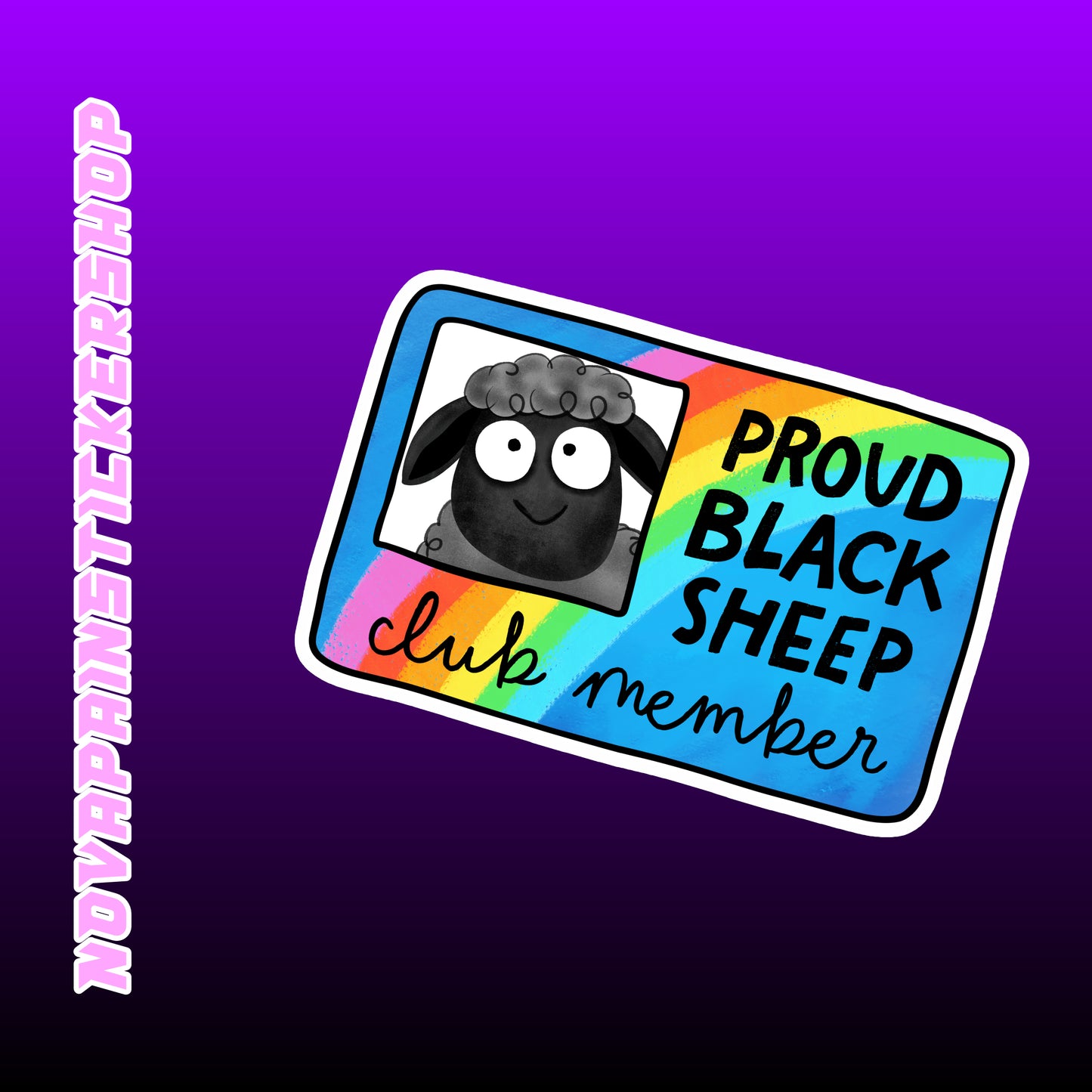 Proud Black Sheep Sticker